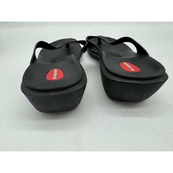 Okabashi Women Flip Flops Thong Sandals Slippers Size M/L Black Summer Casual - Picture 9 of 10